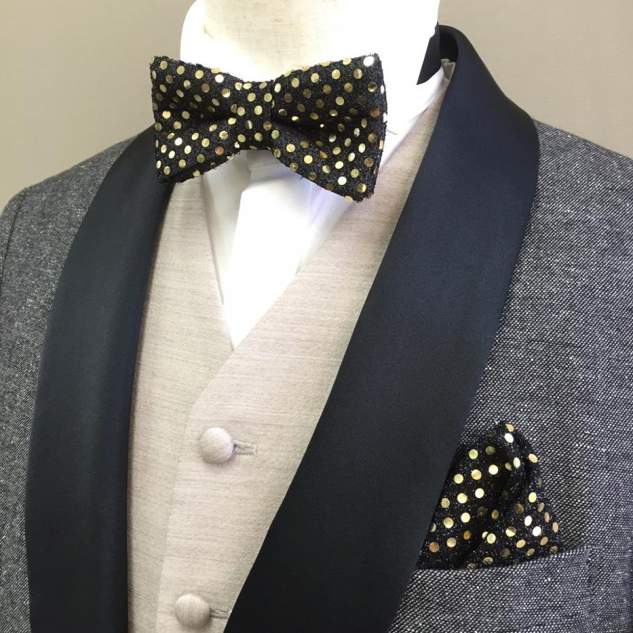 ミラーボール ゴールド 職人が作った 蝶ネクタイ チーフ 2点セット 日本製 パーティー 結婚式 二次会 新郎 お呼ばれ メンズネクタイ 正装 ルチアクローゼット Yahoo Shop 通販 Yahoo ショッピング