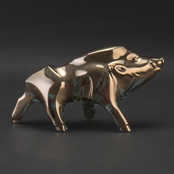 バカラ 置物 オーナメント 干支 オブジェ 亥 （猪） ゴールド ZODIAQUE BOAR 2019 GOLDEN クリスタル ガラス インテリア｜lucida-gulliver｜03