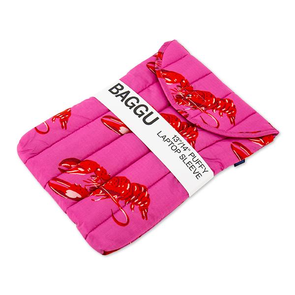 【並行輸入品】 BAGGU（バグゥ） スリーブ13”14”ピンクロブスター ラップトップ パソコン ★ Baggu ★ バグー Puffy ラップトップスリーブ ノートPCケース