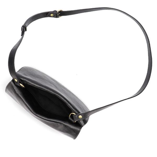 IL BISONTE イルビゾンテ　ブラックレザーショルダーバッグ IL BISONTE 【並行輸入品】 在庫限り イルビゾンテ Il Bisonte バッグ