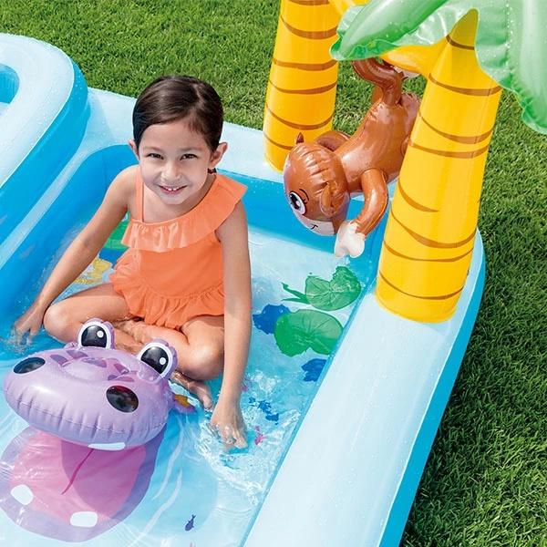プール ビニールプール インテックス Intex ジャングルアドベンチャー プレイセンター 244 × 198 × 71cm 57161NP 滑り台 ボール付き_5