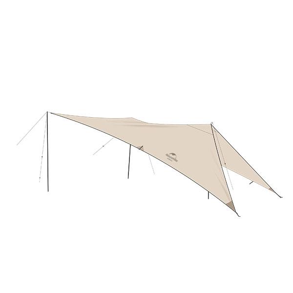 ネイチャーハイク Naturehike カー タープ 590×340cm NH21TM001 クイックサンドゴールド キャンプ｜lucida-gulliver｜02