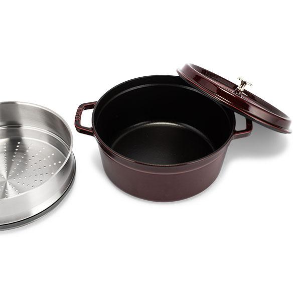 Staub ストウブ 鍋 ココットラウンド / スチーマーセット Staub ストウブ 鍋 ココットラウンド / スチーマーセット