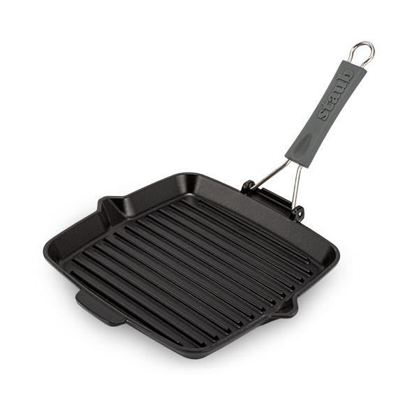 ストウブ Staub スクエアグリル パン Square Grill Pan 24cm 1202123 ブラック｜lucida-gulliver｜02