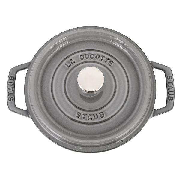 STAUB ストウブ ピコココット ラウンド　 両手鍋　グレー　18cm Staub ストウブ 鍋 ピコ・ココット ラウンド 18cm 両手鍋