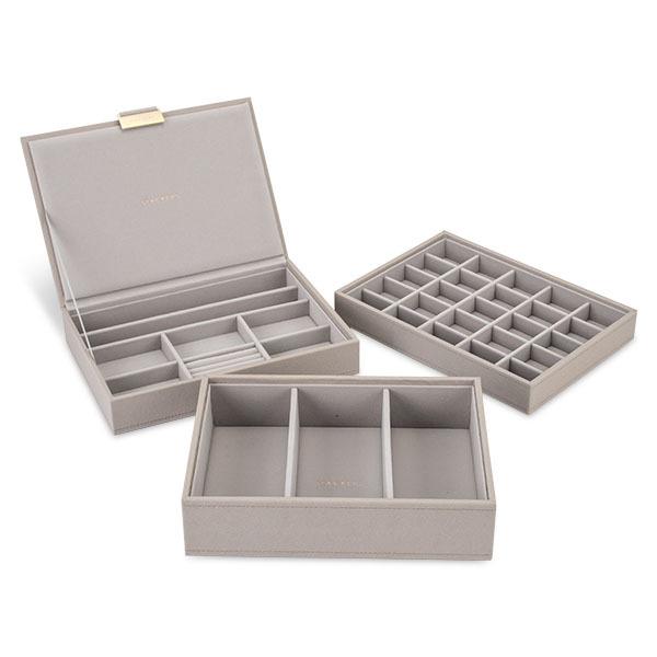 【6日まで出品】新品未使用！3点セット STACKERSジュエリーボックス Classicドロワージュエリーケース 3 sec ブラッシュ ピンク