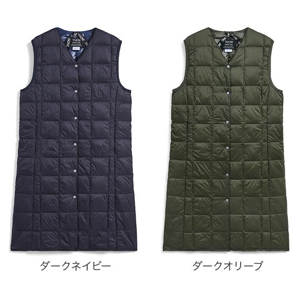 TAION（タイオン） ベーシック Vネック ロングダウンベスト インナー