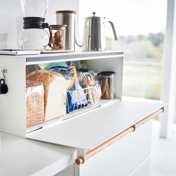 tower 山崎実業 TOSCA トスカ ブレッドケース ワイド ホワイト 3024