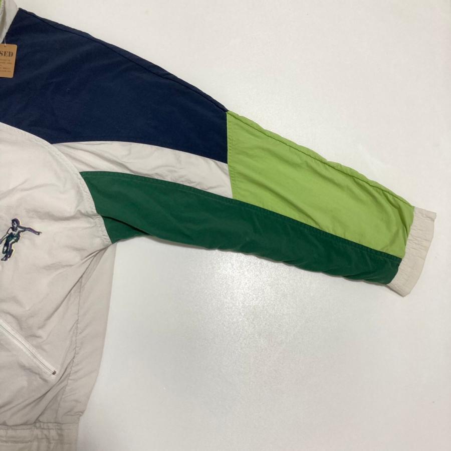 PUMA 【古着】PUMA（プーマ） ナイロンジャケット 白・紺・黄緑