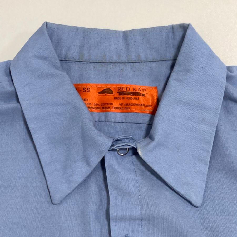 【古着】REDKAP　レッドキャップ　ワークシャツ　半袖　青色　ブルー　XLサイズ　刺繍入り｜lucidobell｜02