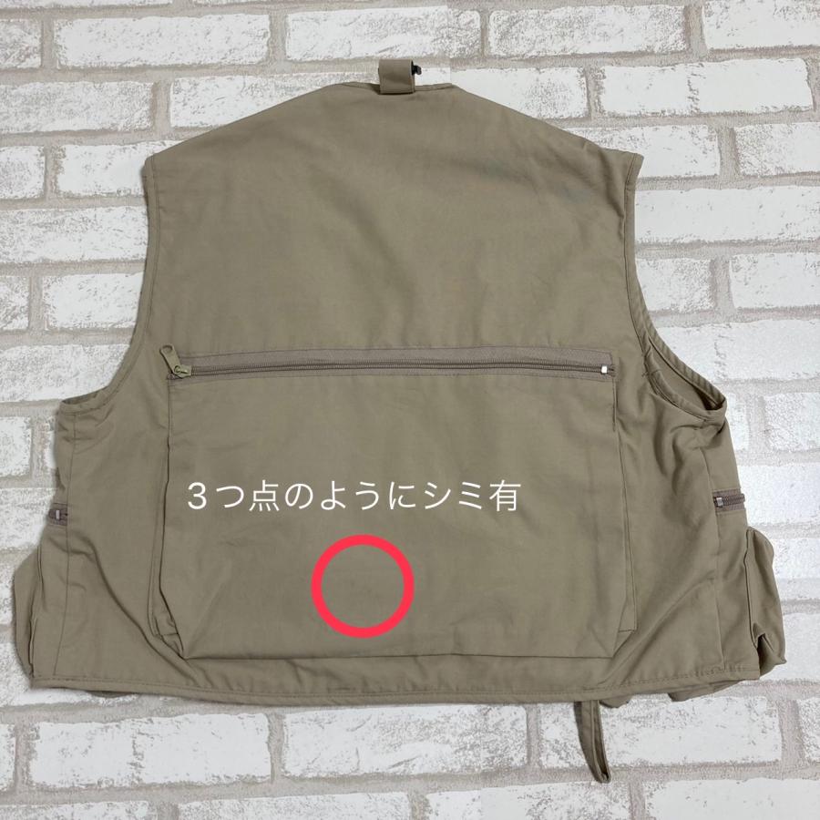 古着】TIMBERCREEK ベージュカラーフィッシングベスト ポケット付 M