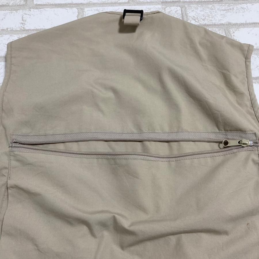 古着】TIMBERCREEK ベージュカラーフィッシングベスト ポケット付 M