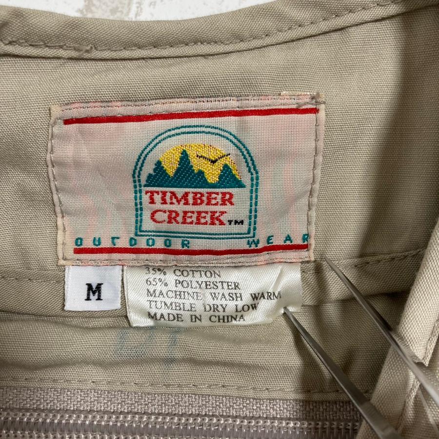 古着】TIMBERCREEK ベージュカラーフィッシングベスト ポケット付 M