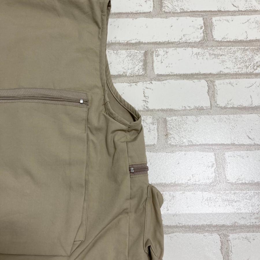 古着】TIMBERCREEK ベージュカラーフィッシングベスト ポケット付 M
