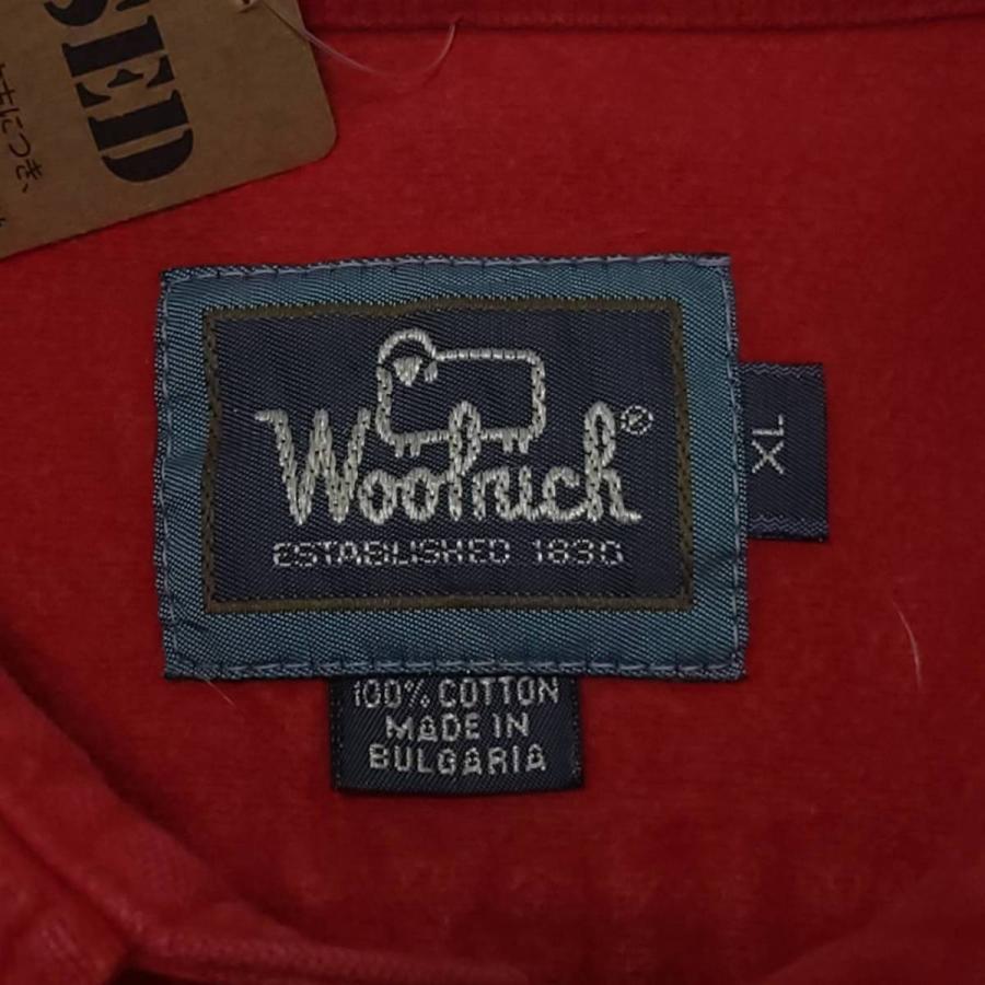 【古着】WOOLRICH(ウールリッチ)　シャモアクロスシャツ　XLサイズ　アメカジ　赤　レッド｜lucidobell｜06