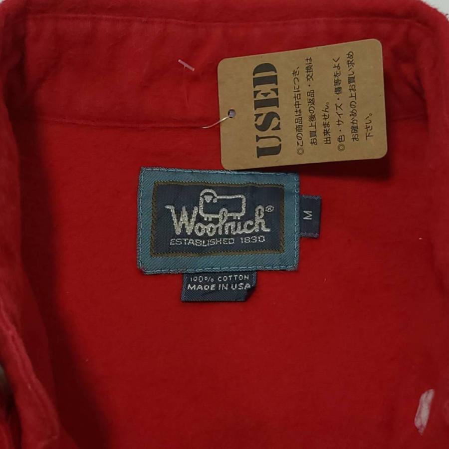 【古着】WOOLRICH（ウールリッチ）　USA製　　シャモアクロスシャツ　厚手　丈夫　Mサイズ　　アメカジ　赤　レッド | WOOLRICH | 02