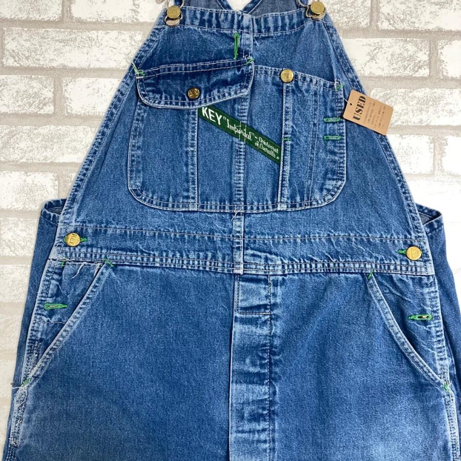 90sビンテージ KEY デニムオーバーオール W40 L32 【公式通販】