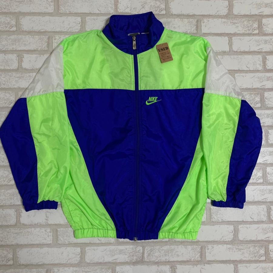 Nike マルチカラーナイロンジャケット NIKE（ナイキ） 【古着】ネオンマルチカラーナイロンジャケット 小さめ