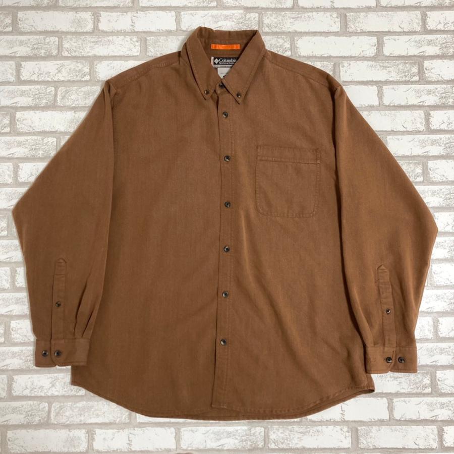 その他ブランド / 長袖シャツ/ブラウン/無地 Columbia（コロンビア） 古着 長袖シャツ 無地シャツ ブラウン 茶色