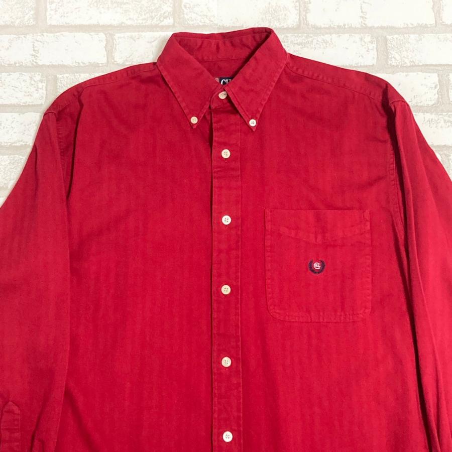 CHAPS（チャップス） ラルフローレン 長袖シャツ 古着 赤 レッド S
