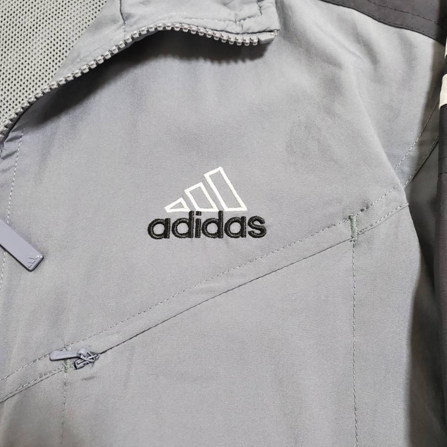 adidas（アディダス） 【古着】 グレー/ブラック ナイロンジャケット L