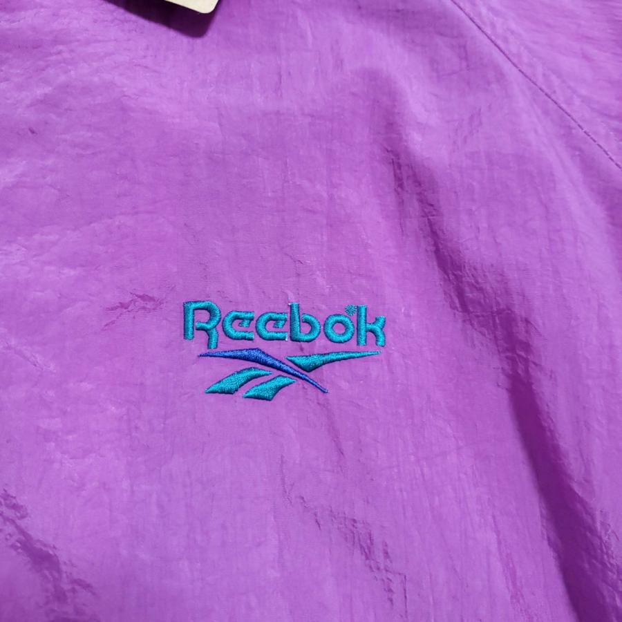 【古着】Reebok（リーボック）　ナイロンジャケット　マルチカラー　紫　青　白　Mサイズ　ナイロン100％｜lucidobell｜07