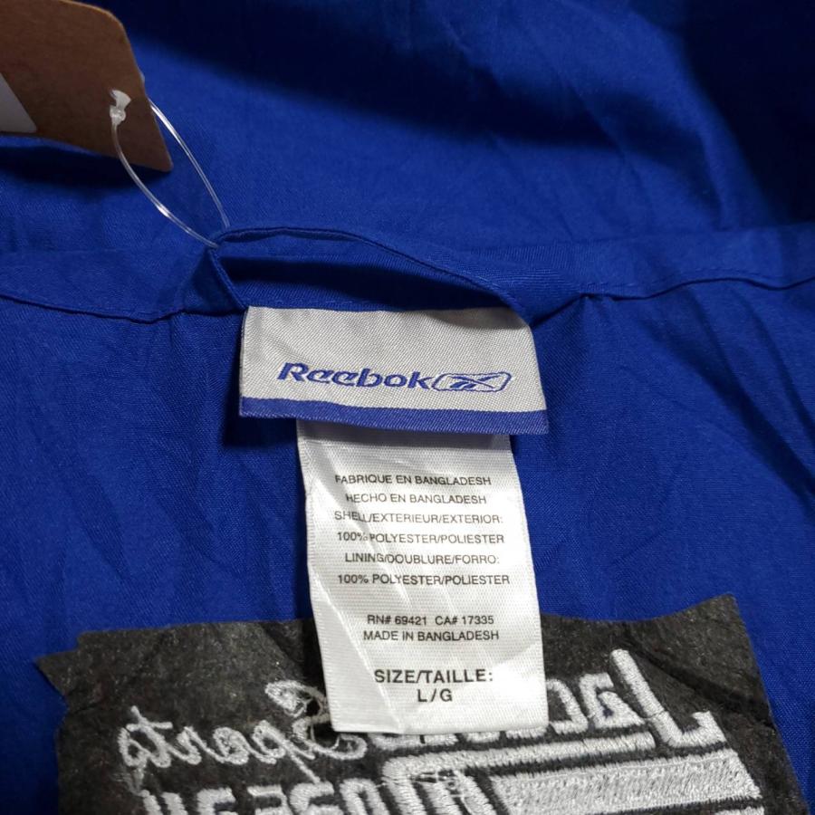 Reebok（リーボック） 【古着】 ナイロンジャケット 青 Lサイズ
