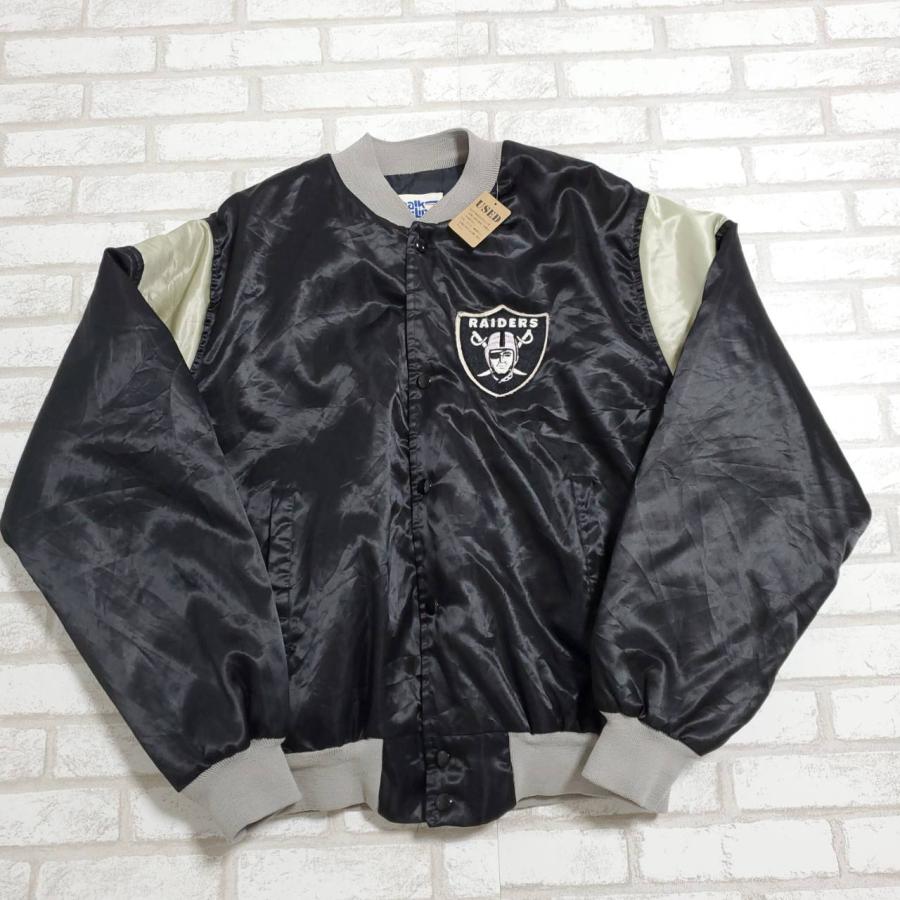 古着】ChalkLine(チョークライン）RAIDERS USA製ナイロンスタジャン L 
