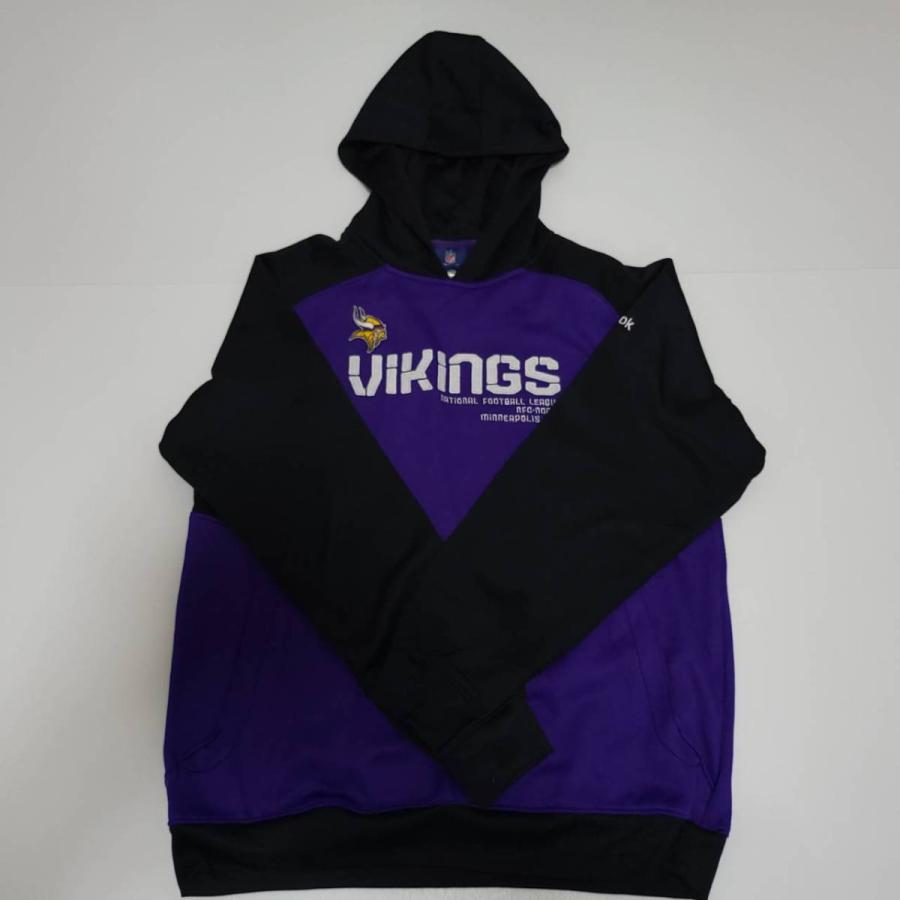 Reebok（リーボック） 【古着】 NFL パーカー 紫 黒 スポーツ Sサイズ