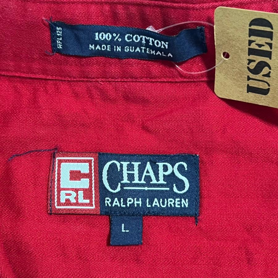 CHAPS（チャップス） ラルフローレン 長袖シャツ 赤 レッド L サイズ