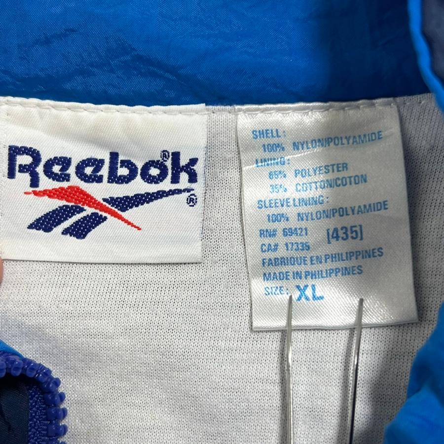 Reebok（リーボック） 【古着】 ナイロンジャケット 青 XLサイズ