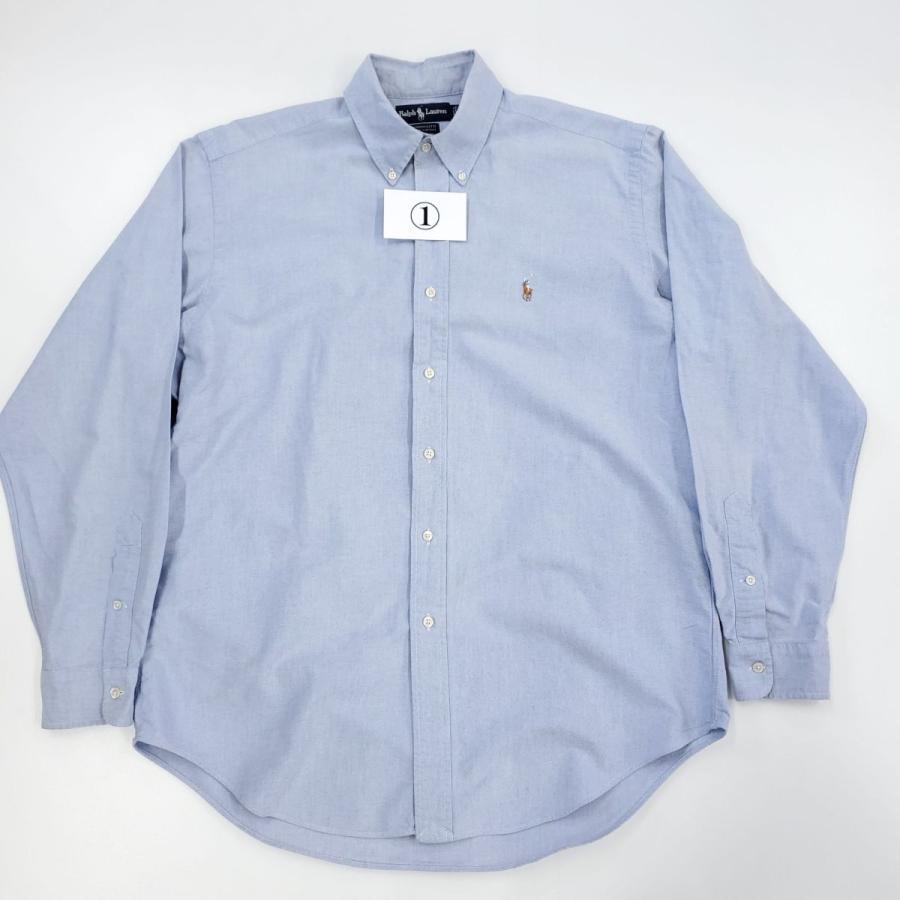 Ralph Lauren Custom Fit 長袖シャツ XS ライトブルー POLO RALPH LAUREN ラルフローレン 長袖シャツ 古着 無地 青