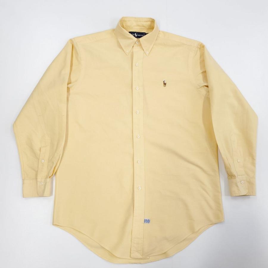 POLO RALPH LAUREN ラルフローレン 長袖シャツ 古着 無地 黄色 POLO RALPH LAUREN ラルフローレン 長袖シャツ 古着 無地 黄色