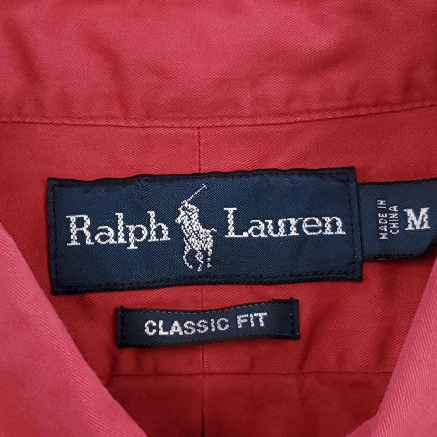 Ralph Lauren 赤 コットン 長袖シャツ RL-Classic Ralph Lauren ラルフローレン 長袖 コットンシャツ ボタンダウン