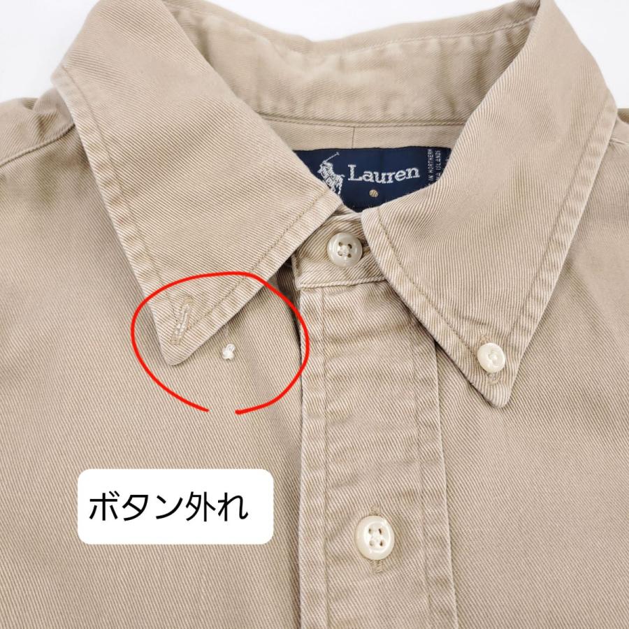 POLO RALPH LAUREN ラルフローレン 長袖シャツ 古着 無地 茶 POLO RALPH LAUREN ラルフローレン 長袖シャツ 古着 無地 茶
