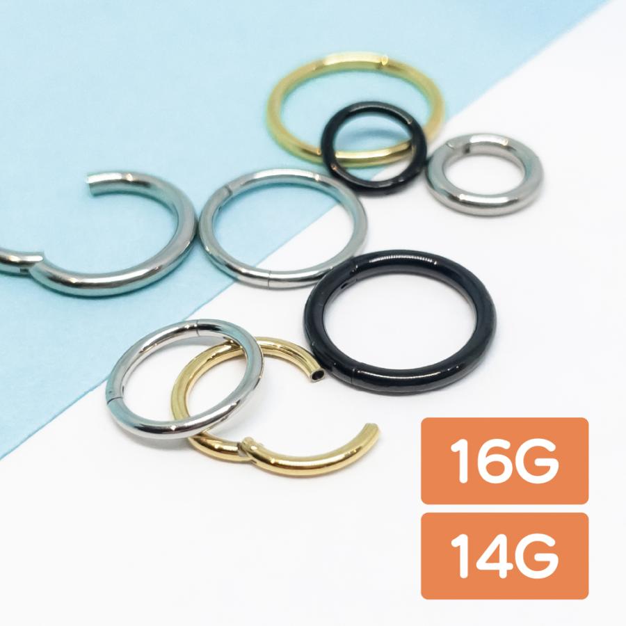 Lucille（ルシール） フープピアス ワンタッチピアス16G 14G