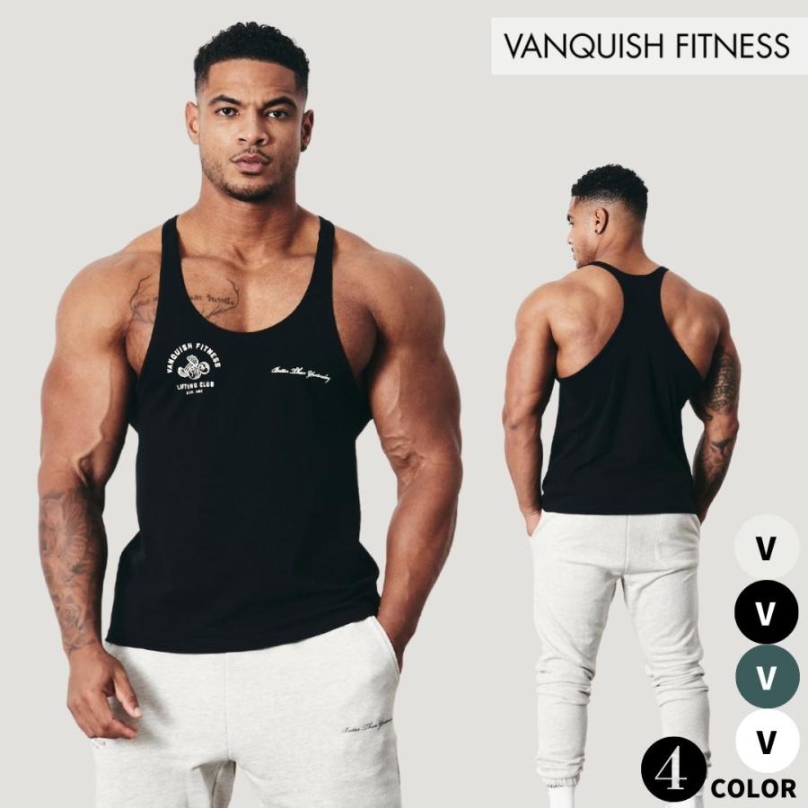 ヴァンキッシュ フィットネス VANQUISH LIFTING CLUB OVERSIZED STRINGER VEST ロゴ タンクトップ