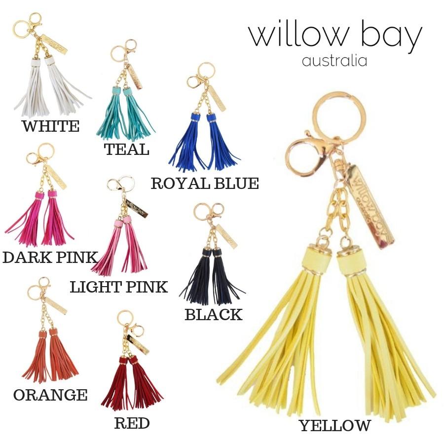 Willowbay タッセル キーホルダー レディース チャーム 人気 ウィローベイ バッグチャーム ストラップ フリンジ キーチャーム