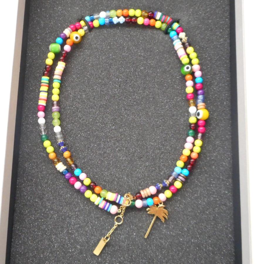 Palm Angels ビーズ ネックレス LONG PALM RAINBOW NECKLACE パーム