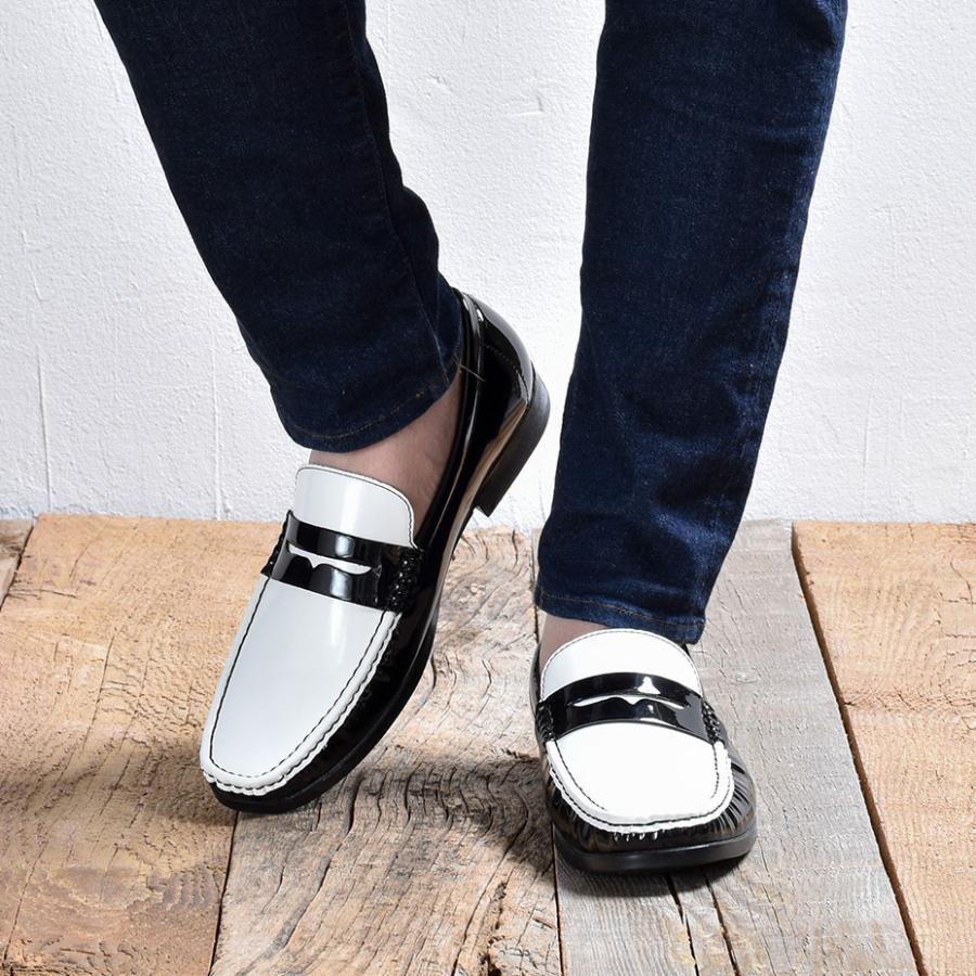 ローファー メンズ おしゃれ ビジネス ブランド 40代 カジュアル 安い スリッポン 革 黒 白 革靴 コインローファー シンプル ブラック ホワイト
