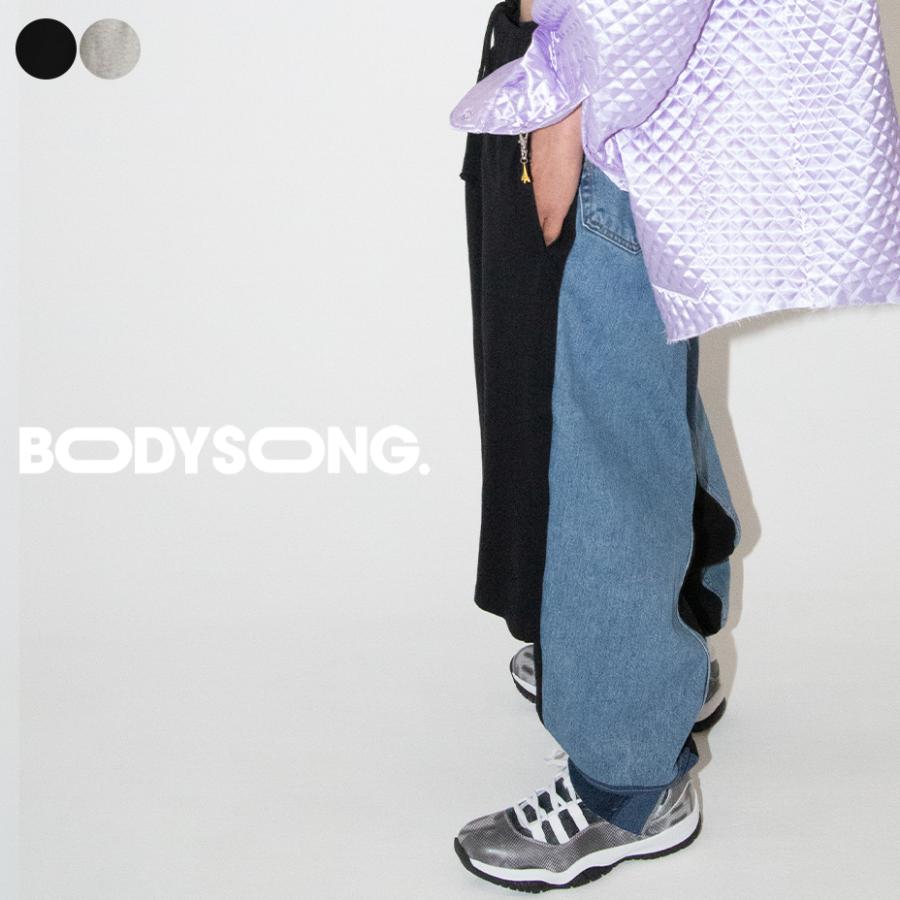 BODYSONG. デニムパンツ メンズ レディース DOUBLE SWP BACKDENIM 