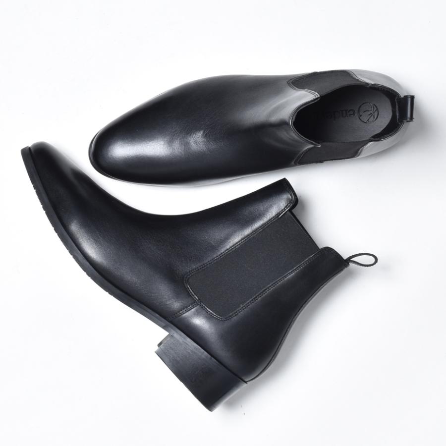 endevice ブーツ サイドゴア メンズ ショートブーツ 本革