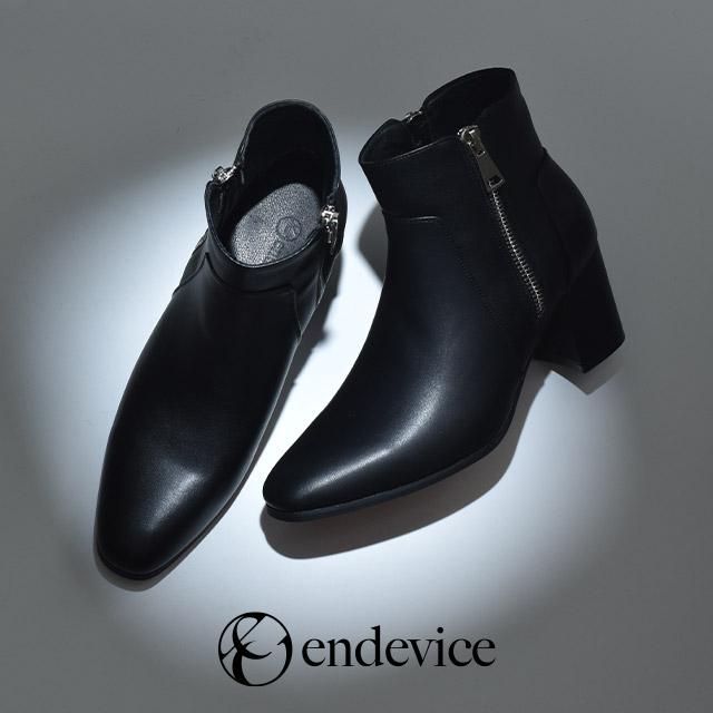 endevice（エンデヴァイス） ブーツ メンズ ブランド 厚底 革 ヒール