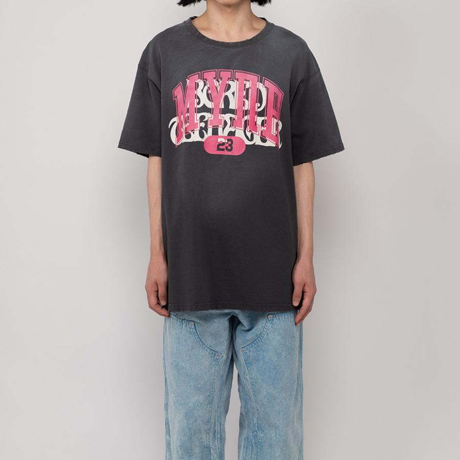 MYne Printed Tee G10TS030 tシャツ 半袖 ゆったり メンズ レディース 