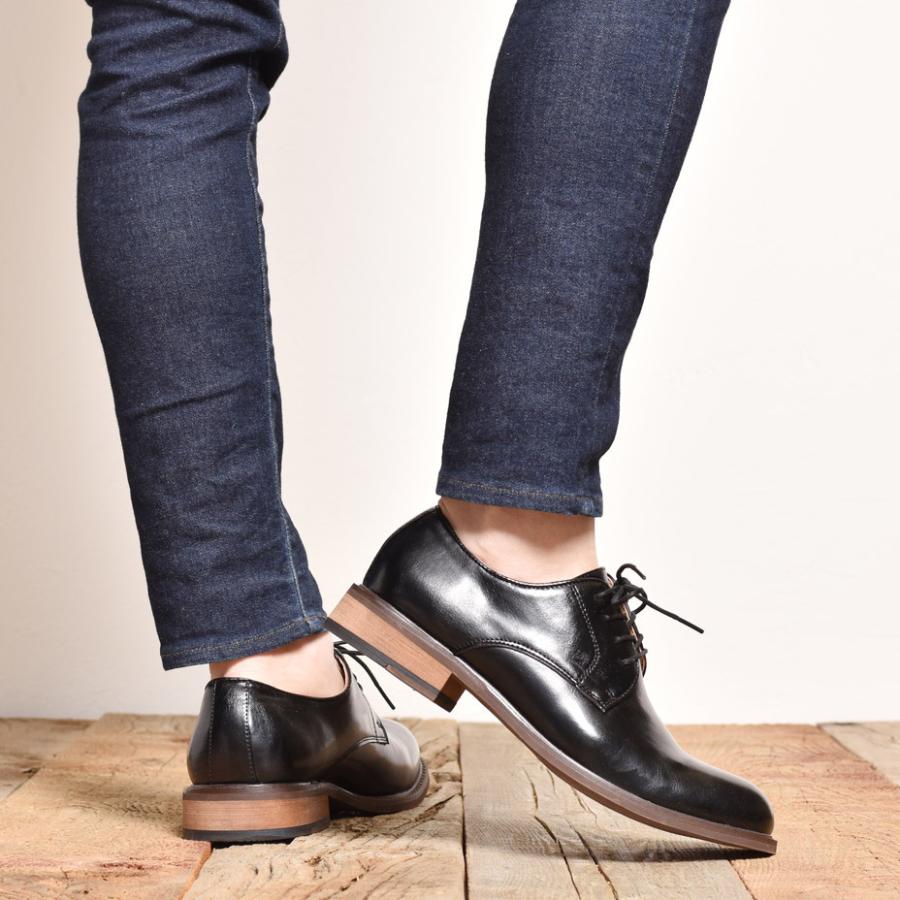 ネイビーとブラックのドレスシューズ ITAL STYLEイタルスタイル new basic キャップトゥレザーシューズ