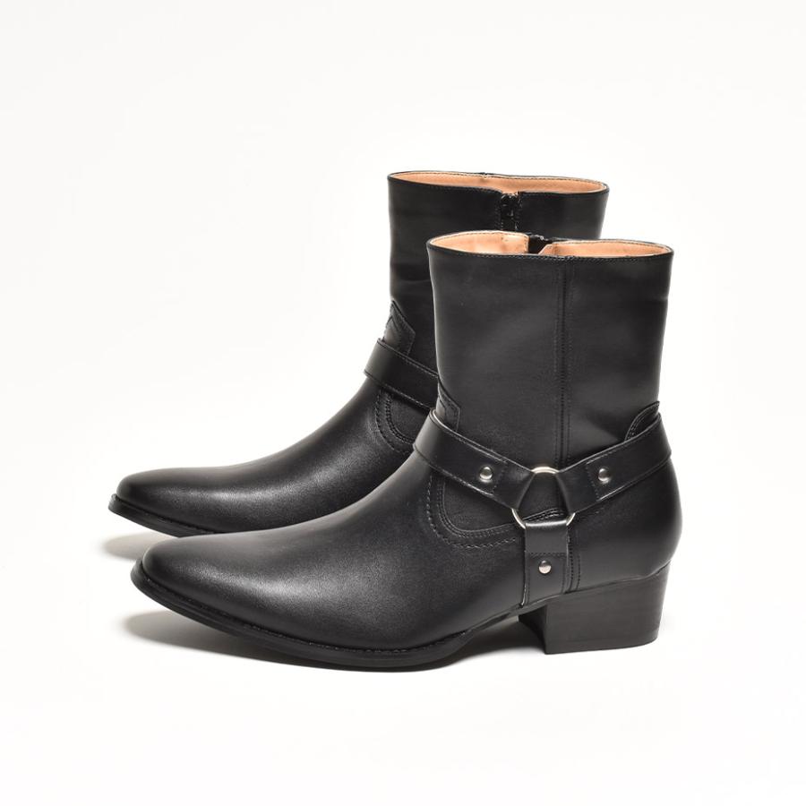 SVEC リングブーツ メンズ ブーツ 40代 革 安い ショートブーツ