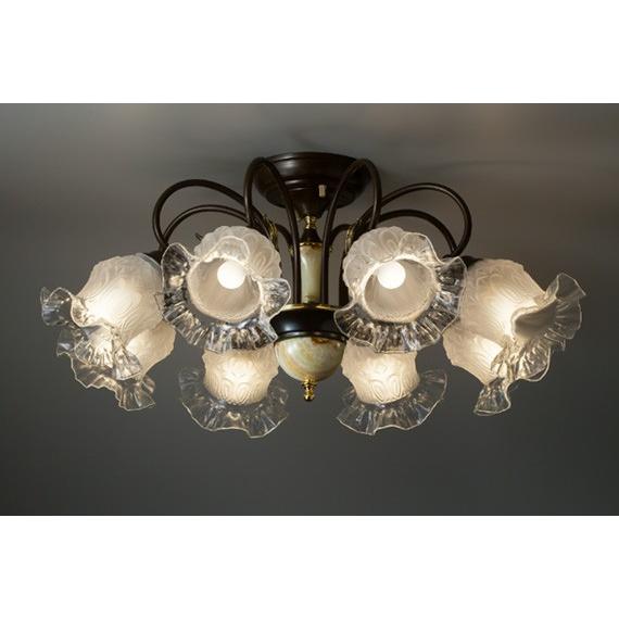 イタリア製　天然オニクス飾り8灯シーリングシャンデリア　SAN057H8-211(39974円)