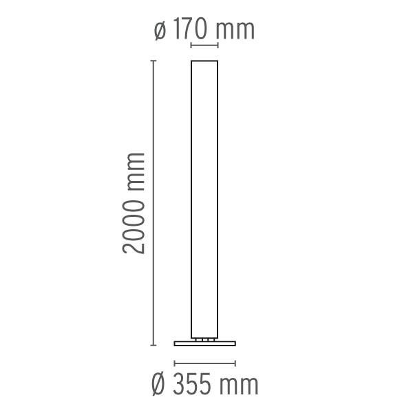 フロアスタンド　STYLOS FLOS（フロス）Stylos ホワイト H2000mm - YAMAGIWA OnlineStore