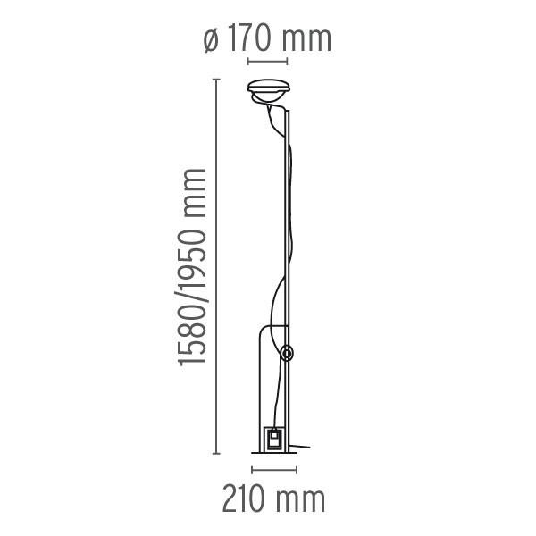 FLOS（フロス） 正規販売店 TOIOトイオ フロアライト レッド / (電球付
