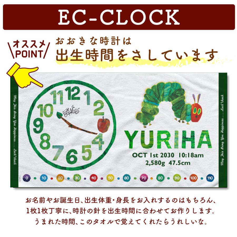 ERIC CARLE 出産祝い 名入れ 今治製 バスタオル | はら